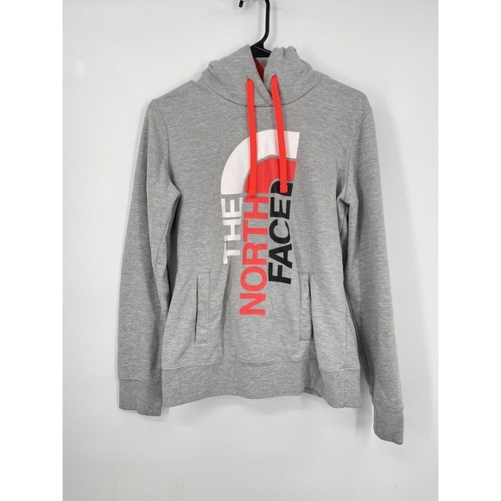 The North Face‎ Gray Logo Hoodie Sweatshirt Womens S P